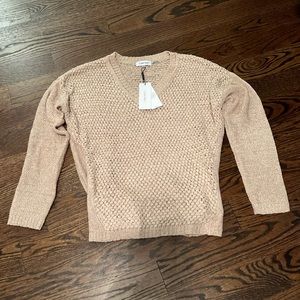 Calvin Klein long sleeve crochet top